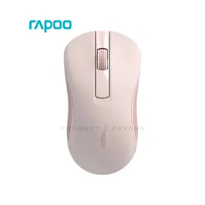 Rapoo B20 Silent Wireless Optical Mouse, 2.4GHz Wireless Connectivity, 1200 DPI Optical Sensor, Silent Click Design, Pink Edition