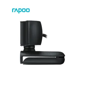 Rapoo C200 720P Webcam Black, HD 720P Video Resolution, Built-In Microphone, Plug-and-Play USB Connectivity, Adjustable Universal Clip Webcam