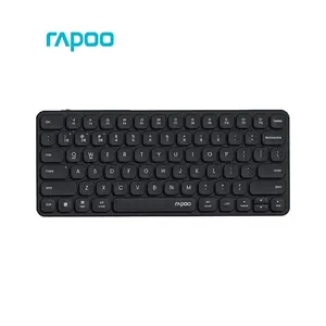 Rapoo E9050L Black Multi-Mode Wireless Keyboard, 78-Key Compact Layout, Bluetooth 5.0 & 2.4GHz Wireless, Ultra-Slim 5.3mm Design, Rechargeable Battery, Aluminum Alloy Frame