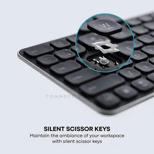 Rapoo E9350L Wireless Rechargeable Keyboard Black, 99-Key Compact Layout, Bluetooth 5.0 & 2.4GHz Wireless, Ultra-Slim 5.3mm Design, Aluminum Alloy Frame, Multi-Device Keyboard