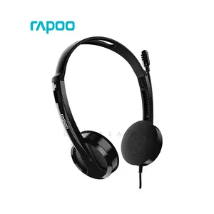 Rapoo H101 3.5mm Wired Stereo Headset 1-Pin, Noise Reduction Microphone, Adjustable Headband, Stereo Audio, Lightweight Communication Headset