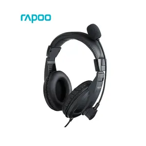 Rapoo H150S USB Wired Stereo Headset Black, USB Connectivity, Noise Reduction Microphone, Stereo Audio Performance, In-Line Controls, Lightweight Communication Headset