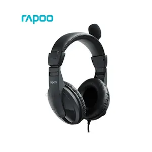 Rapoo H150S USB Wired Stereo Headset Black, USB Connectivity, Noise Reduction Microphone, Stereo Audio Performance, In-Line Controls, Lightweight Communication Headset