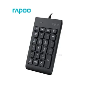 Rapoo K10 Wired Numeric NumberPad Keyboard, 23-Key USB Numeric Keypad, Membrane Key Switches, Multimedia Shortcut Keys, Compact Ergonomic Design, Black