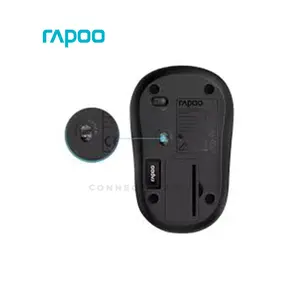 Rapoo M10 Plus Wireless Optical Mouse, 1000 DPI Sensor, 2.4GHz Wireless Connectivity, Compact Ergonomic Design, Up to 12 Months Battery Life