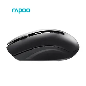 Rapoo M350 Silent Multi-Mode Wireless Mouse, Bluetooth 3.0/4.0/5.0 & 2.4GHz Connectivity, Adjustable Up to 2400 DPI Sensor, Silent Click Design, Black