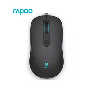 Rapoo V16 RGB Wired Gaming Mouse, 7200 DPI Optical Sensor, Programmable Buttons, RGB Backlighting, Ergonomic Gaming Design, Black