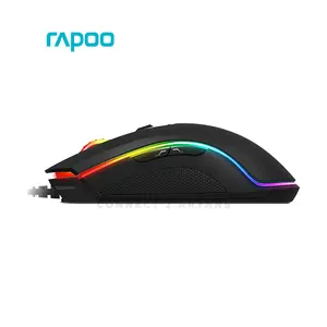 Rapoo V25S RGB Wired Gaming Mouse, PMW3327 Optical Sensor, Up to 6200 DPI, 1000Hz Polling Rate, 8 Programmable Buttons, RGB Lighting