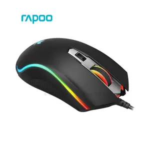Rapoo V25S RGB Wired Gaming Mouse, PMW3327 Optical Sensor, Up to 6200 DPI, 1000Hz Polling Rate, 8 Programmable Buttons, RGB Lighting