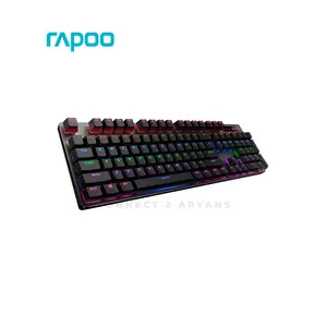 Rapoo V500Pro Gaming Mechanical Keyboard Black, Mechanical Switches, 104-Key Full-Size Layout, RGB Backlighting, Anti-Ghosting Keys, Wired Gaming Keyboard