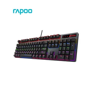 Rapoo V500Pro Gaming Mechanical Keyboard Black, Mechanical Switches, 104-Key Full-Size Layout, RGB Backlighting, Anti-Ghosting Keys, Wired Gaming Keyboard