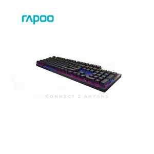 Rapoo V500Pro Gaming Mechanical Keyboard Black, Mechanical Switches, 104-Key Full-Size Layout, RGB Backlighting, Anti-Ghosting Keys, Wired Gaming Keyboard
