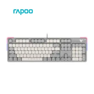 Rapoo V500PRO TM Gaming Mechanical Keyboard, Mechanical Switches, 104-Key Full-Size Layout, RGB Backlighting, Full-Key Anti-Ghosting, Wired Gaming Keyboard
