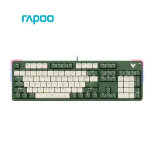 Rapoo V500PRO TM Gaming Mechanical Keyboard, Mechanical Switches, 104-Key Full-Size Layout, RGB Backlighting, Full-Key Anti-Ghosting, Wired Gaming Keyboard