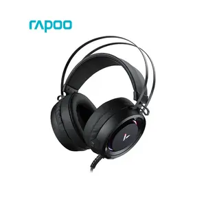 Rapoo VH500C 7.1 Channel Gaming Headset Black, Virtual 7.1 Surround Sound, 50mm Drivers, Detachable Noise Reduction Microphone, RGB Lighting, USB Gaming Headset