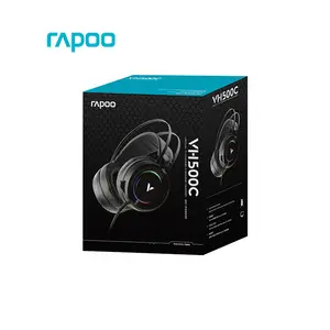 Rapoo VH500C 7.1 Channel Gaming Headset Black, Virtual 7.1 Surround Sound, 50mm Drivers, Detachable Noise Reduction Microphone, RGB Lighting, USB Gaming Headset