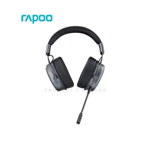 Rapoo VH800 Wireless Gaming Headset Black, Bluetooth & 2.4GHz Wireless Connectivity, 7.1 Virtual Surround Sound, Noise Reduction Microphone, RGB Lighting, Rechargeable Gaming Headset