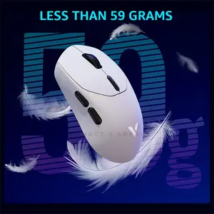 Rapoo VT1 PRO MAX Wireless & Wired Gaming Mouse, PAW3950 Optical Sensor, Up to 30000 DPI, 4K Wireless & 8K Wired Polling Rate, 10 Programmable Buttons, 59g Ultra-Lightweight Design, White