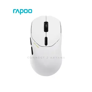 Rapoo VT1 PRO MAX Wireless & Wired Gaming Mouse, PAW3950 Optical Sensor, Up to 30000 DPI, 4K Wireless & 8K Wired Polling Rate, 10 Programmable Buttons, 59g Ultra-Lightweight Design, White