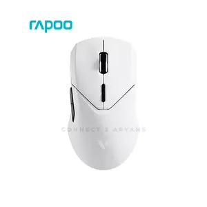 Rapoo VT9PRO Wireless & Wired Gaming Mouse, PAW3398 Optical Sensor, Up to 26000 DPI, 8000Hz Polling Rate, 10 Programmable Buttons, 68g Ultra-Lightweight Design White