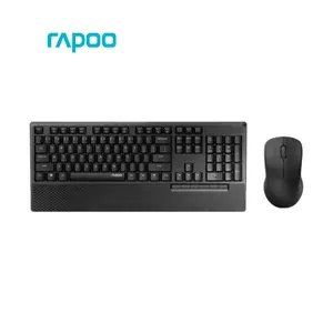 Rapoo X1960 MM Wireless Keyboard and Mouse Combo Black, 104-Key Full-Size Keyboard, 1000 DPI Optical Mouse, 2.4GHz Wireless Connectivity, Multimedia Hotkeys, USB Nano Receiver Desktop Combo