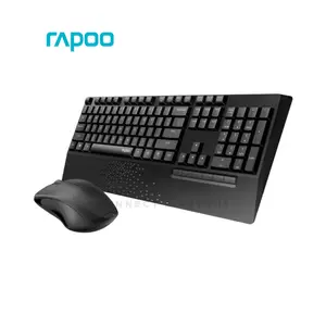 Rapoo X1960 MM Wireless Keyboard and Mouse Combo Black, 104-Key Full-Size Keyboard, 1000 DPI Optical Mouse, 2.4GHz Wireless Connectivity, Multimedia Hotkeys, USB Nano Receiver Desktop Combo