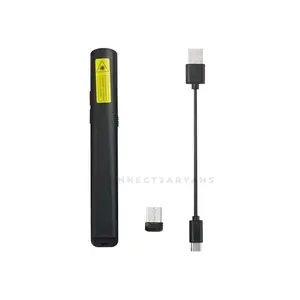 Rapoo XR100 Wireless Presenter Black, 2.4GHz Wireless Connectivity, Laser Pointer, Plug-and-Play USB Receiver, Presentation Remote Control