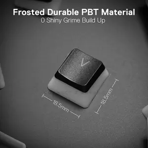 Redragon A130 SCARAB Pudding Keycaps Black, 104-Key Double Shot PBT Keycap Set, Translucent Pudding Design, OEM Profile, ANSI Layout Mechanical Keyboard Keycaps