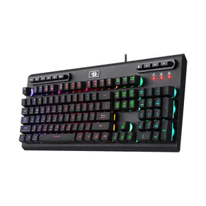Redragon ADITYA K513 RGB Membrane Gaming Keyboard, Full-Size Layout, Wired USB Connectivity, RGB Backlighting Effects, Responsive Key Design, Gaming Keyboard for Everyday and Competitive Gaming