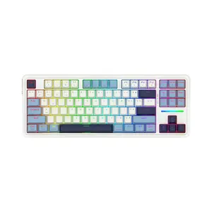 Redragon Antonium Pro K728 WBB-RGB-PRO Mechanical Gaming Keyboard, 80% Compact Layout, Tri-Mode Wireless Connectivity, Gasket Mount Structure, Hot-Swappable Mechanical Design, RGB Backlighting Effects
