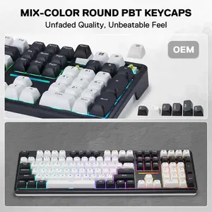 Redragon Antonium Pro K745WB RGB-PRO Tri-Mode RGB Gaming Keyboard, Wired USB-C, Bluetooth, 2.4GHz Wireless Connectivity, Mechanical Gaming Design with Multi-Device Support