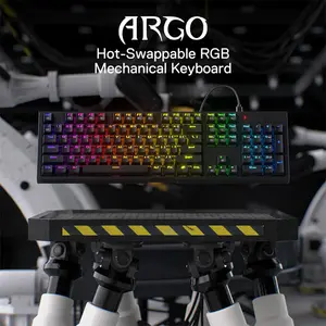 Redragon K670 ARGO RGB Mechanical Gaming Keyboard, Compact Layout Design, Wired USB Connectivity, Mechanical Switch Technology, RGB Backlighting Effects, High-Performance Gaming Keyboard