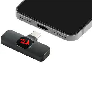 Redragon Athan GM-93 Wireless Lavalier Microphone, Wireless Audio Transmission, ANC Noise Cancellation Technology, Portable Audio Recording Design, Content Creation and Mobile Recording Microphone