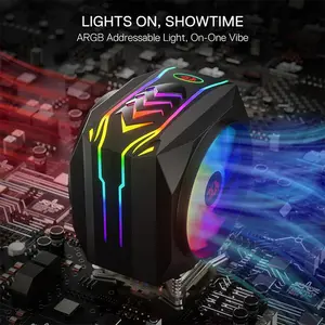 Redragon Balder CC-2199 ARGB CPU Air Cooler, Tower Heatsink Design, ARGB Cooling Fan, Low-Noise Cooling Performance, High-Efficiency Air Cooling Solution for Gaming PCs
