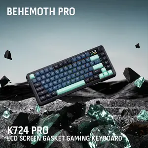Redragon K724 GBG Behemoth Pro RGB Mechanical Gaming Keyboard, 75% Compact Layout, Tri-Mode Wireless Connectivity, Gasket Mount Structure, Hot-Swappable Mechanical Design, RGB Backlighting Effects