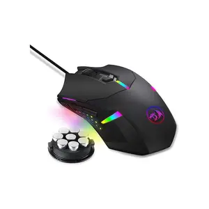 Redragon Centrophorus M601 RGB Gaming Mouse, High-Precision Optical Sensor, Ergonomic Gaming Design, RGB Lighting Effects, Wired USB Connectivity, Precision Performance Gaming Mouse