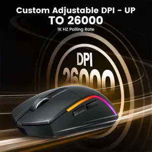 Redragon Deicide M816 PRO RGB Gaming Mouse, 26000 DPI Optical Sensor, Tri-Mode Wireless Connectivity, Ultra-Lightweight Ergonomic Design, RGB Lighting Effects, High-Performance Esports Gaming Mouse
