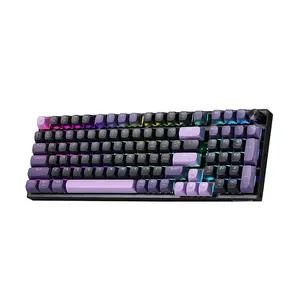 Redragon K740BP Dharma Pro RGB Mechanical Gaming Keyboard, Full-Size Layout, Tri-Mode Wireless Connectivity, Hot-Swappable Mechanical Switches, RGB Backlighting Effects, Gaming Keyboard