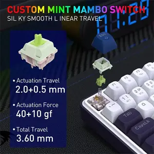 Redragon K744 Faye Pro Wireless Mechanical Gaming Keyboard, 99-Key Compact Layout, Tri-Mode Wireless Connectivity, Hot-Swappable Mechanical Switches, RGB Backlighting Effects, Gaming Keyboard