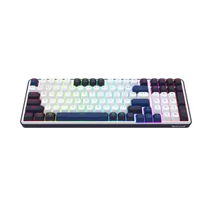 Redragon K744 Faye Pro Wireless Mechanical Gaming Keyboard, 99-Key Compact Layout, Tri-Mode Wireless Connectivity, Hot-Swappable Mechanical Switches, RGB Backlighting Effects, Gaming Keyboard