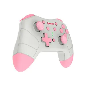 Redragon G815 PLUTO Wireless Gamepad Controller Pink Edition, Bluetooth Wireless Connectivity, Dual Vibration Feedback System, Ergonomic Multi-Platform Gaming Controller, Stylish Pink Edition