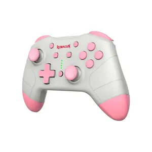 Redragon G815 PLUTO Wireless Gamepad Controller Pink Edition, Bluetooth Wireless Connectivity, Dual Vibration Feedback System, Ergonomic Multi-Platform Gaming Controller, Stylish Pink Edition