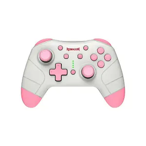 Redragon G815 PLUTO Wireless Gamepad Controller Pink Edition, Bluetooth Wireless Connectivity, Dual Vibration Feedback System, Ergonomic Multi-Platform Gaming Controller, Stylish Pink Edition