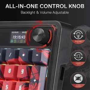 Redragon K719 AK Artemis Pro RGB Mechanical Gaming Keyboard, 3-Mode Wireless Connectivity, 96% Compact Layout, Hot-Swappable Design