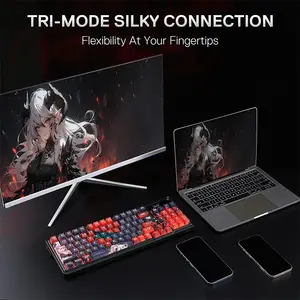 Redragon K719 AK Artemis Pro RGB Mechanical Gaming Keyboard, 3-Mode Wireless Connectivity, 96% Compact Layout, Hot-Swappable Design