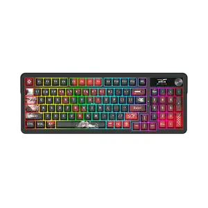 Redragon K719 AK Artemis Pro RGB Mechanical Gaming Keyboard, 3-Mode Wireless Connectivity, 96% Compact Layout, Hot-Swappable Design