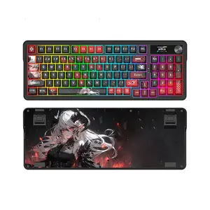 Redragon K719 AK Artemis Pro RGB Mechanical Gaming Keyboard, 3-Mode Wireless Connectivity, 96% Compact Layout, Hot-Swappable Design