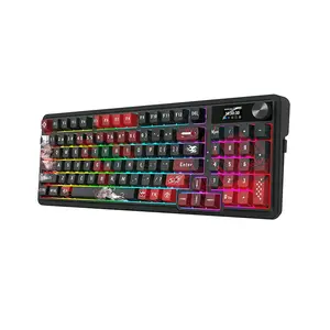 Redragon K719 AK Artemis Pro RGB Mechanical Gaming Keyboard, 3-Mode Wireless Connectivity, 96% Compact Layout, Hot-Swappable Design