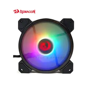 Redragon GC-F010 RGB Single PC Cooling Fan, 120mm RGB Chassis Cooling Fan, 1200RPM Fan Speed, 36CFM Airflow Performance, 9-Blade Fan Design, Low Noise Operation, Gaming PC Cooling Solution