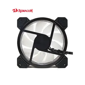 Redragon GC-F010 RGB Single PC Cooling Fan, 120mm RGB Chassis Cooling Fan, 1200RPM Fan Speed, 36CFM Airflow Performance, 9-Blade Fan Design, Low Noise Operation, Gaming PC Cooling Solution